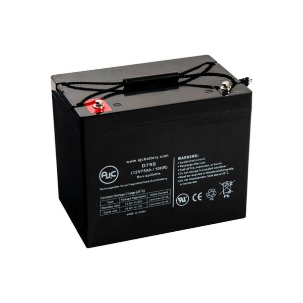 Battery Clerk UPS Battery, Compatible with C&D Dynasty MR12-300 UPS Battery, 12V DC, 75 Ah, Cabling, NB Terminal C&D DYNASTY-MR12-300 - main